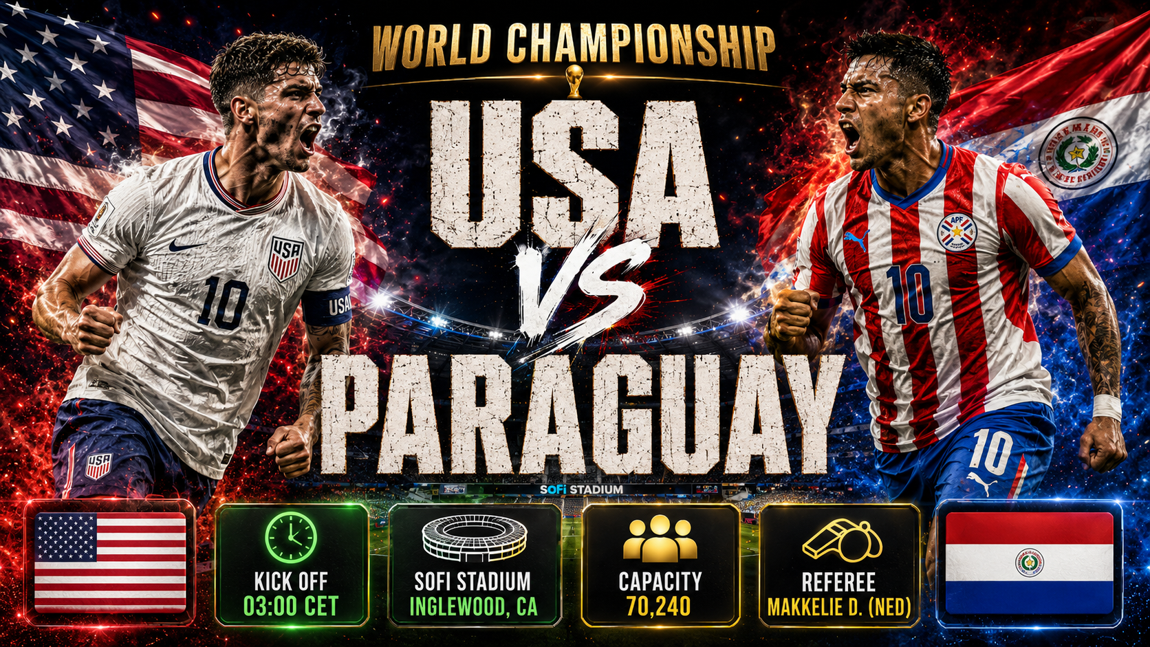USA - Paraguay : Snelkookpan in Los Angeles test ambities van gastland tegen ondoordringbare Zuid-Amerikaanse muur